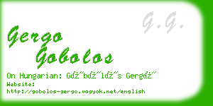 gergo gobolos business card